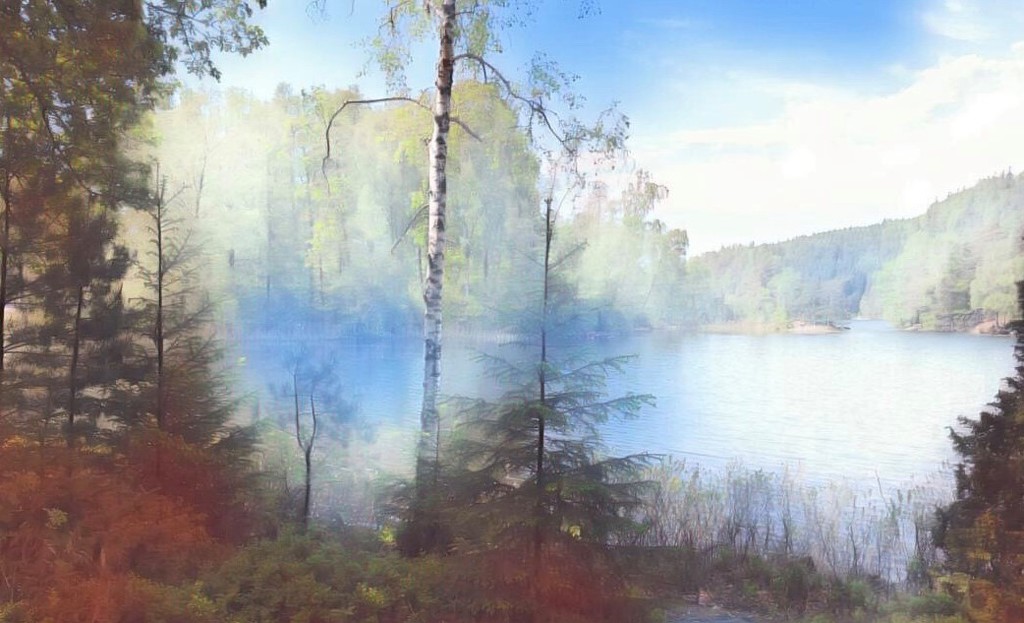 One of the many lovely lakes in Sweden , trialling a new app by Dawn