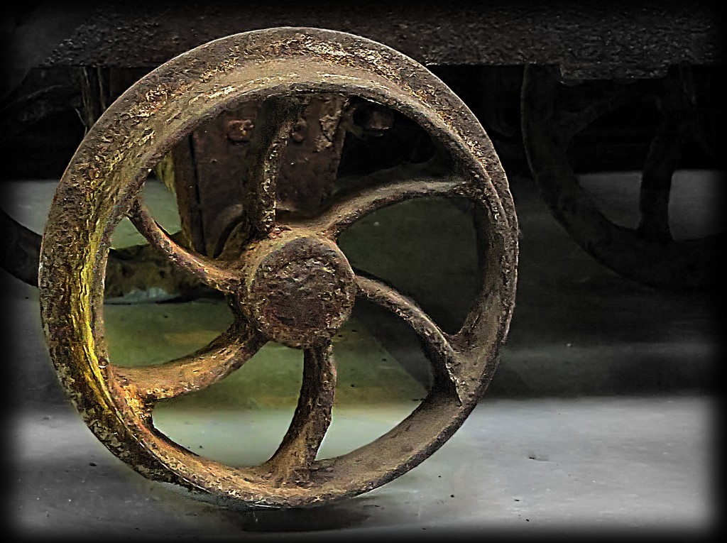 Rusty Wheel at Sterling Mine Museum by olivetreeann