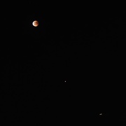 27th Jul 2018 - Red moon, Mars and a plane