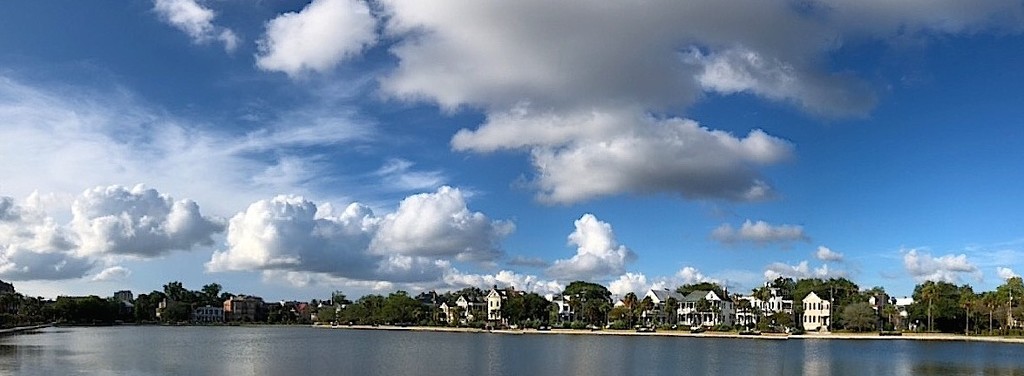 Summer clouds over Colonial Lake, Charleston, SC by congaree