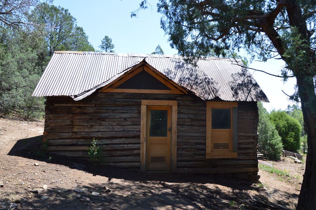 Old log cabin being restored in Pecos, N.M. by bigdad