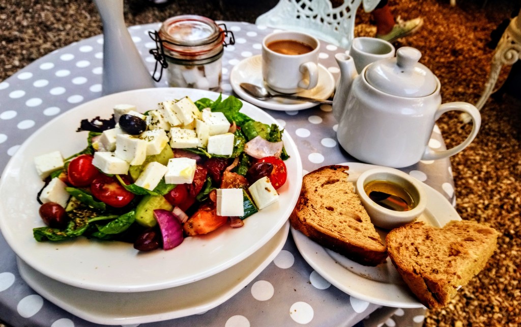 Greek salad at Selley's tea room by boxplayer