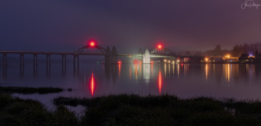 Bridge In Foggy Twilight  by jgpittenger