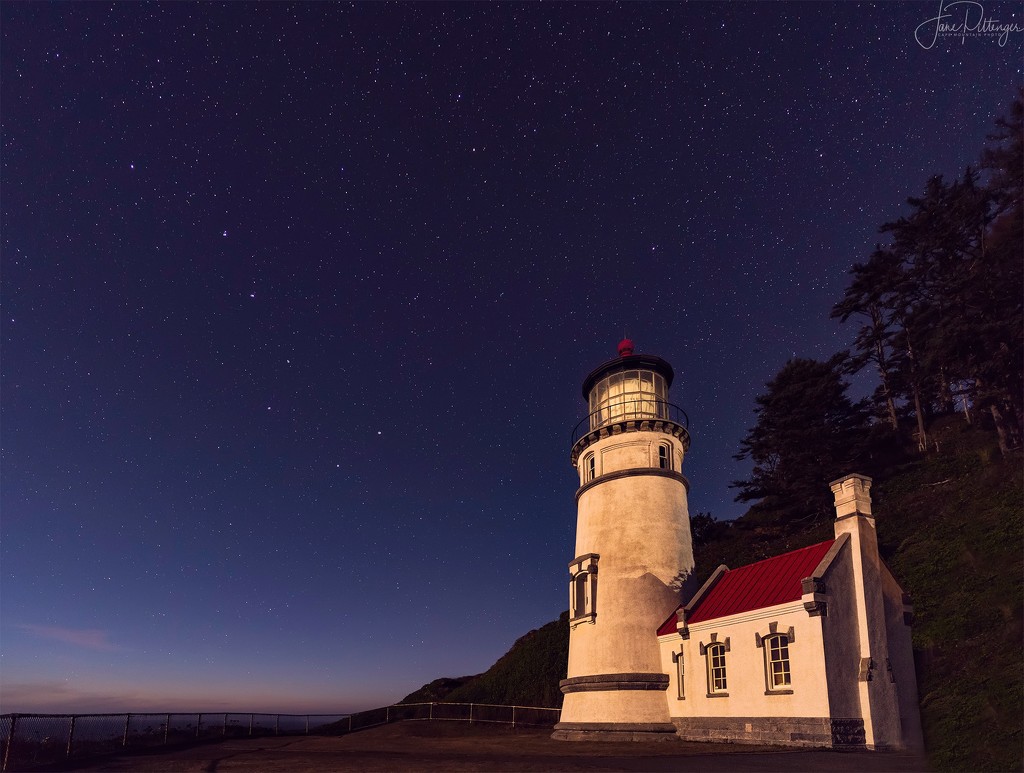 Lighthouse and Big Dipper  by jgpittenger