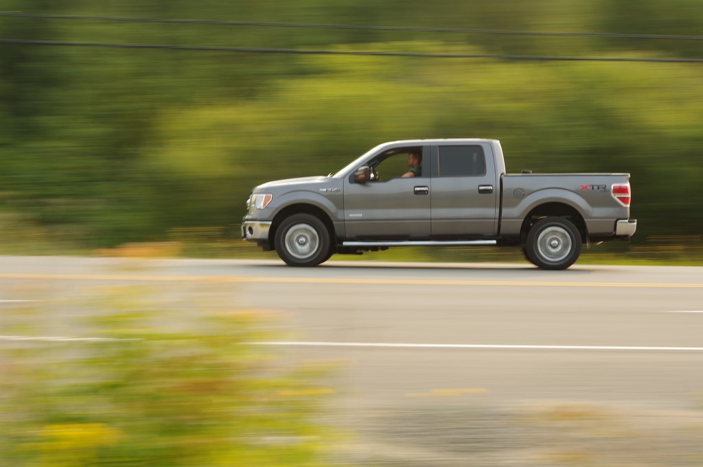 Gray pick up zooming by! by radiogirl