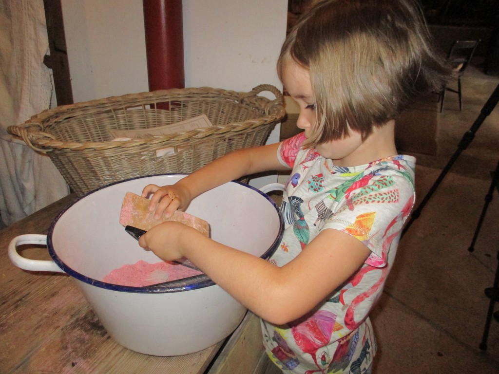 Granddaughter Making Soap Flakes by foxes37