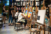 30th Aug 2018 - Night Out In Beijing - Painting in Artists Cafe