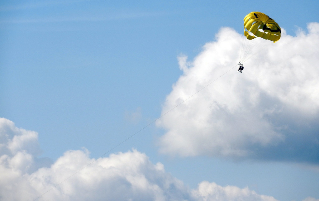 Paragliding Above Puget Sound by seattlite