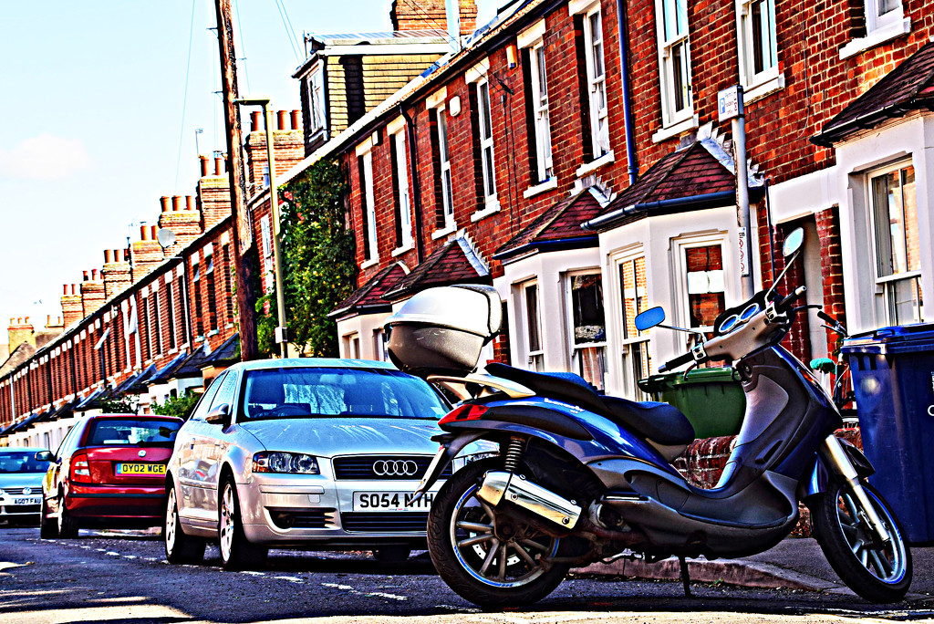 motor bike in the street by ianmetcalfe