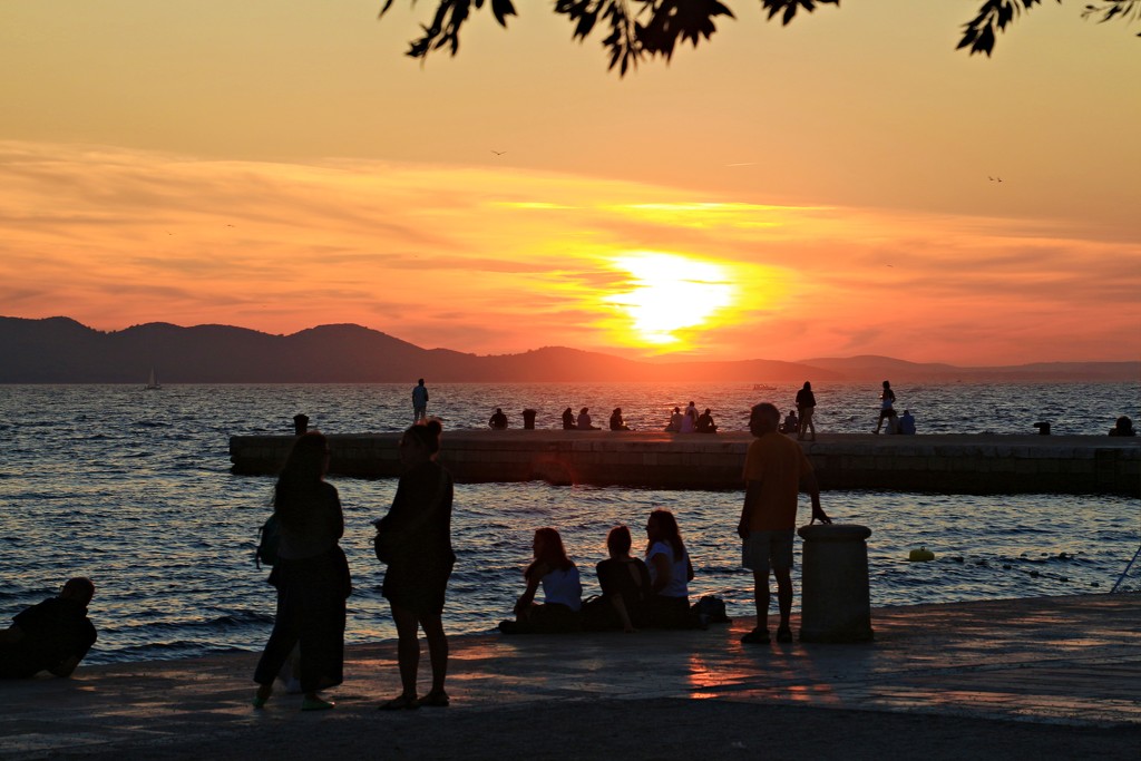 Sunset in Zadar by kiwinanna