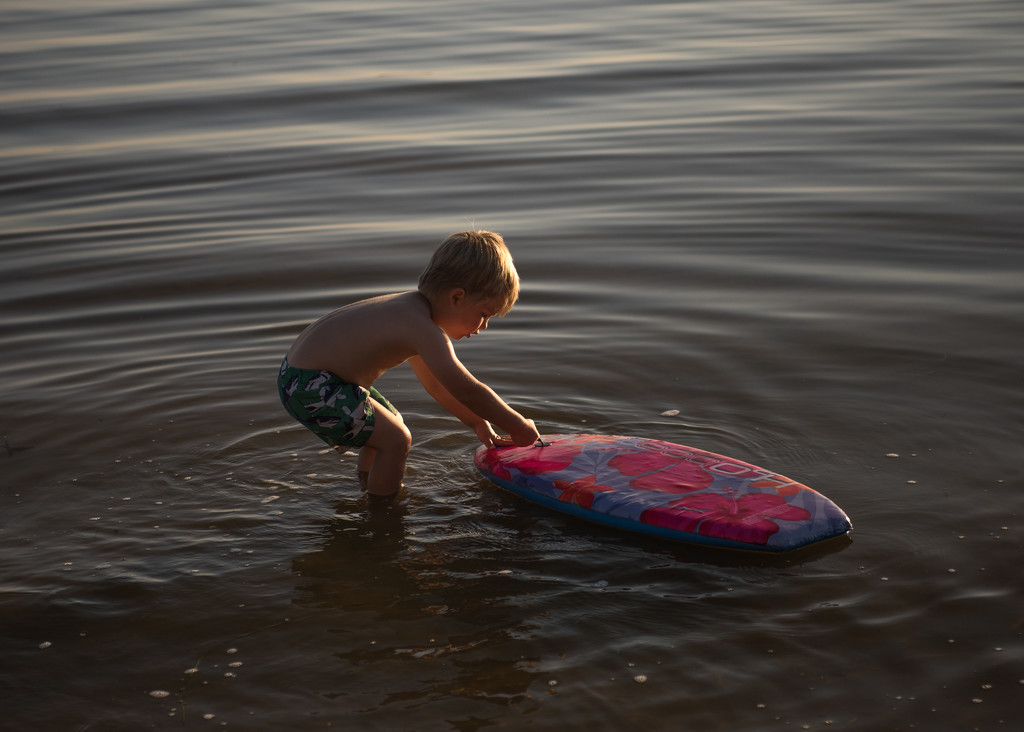 A swim before bedtime (my grandson) by dridsdale