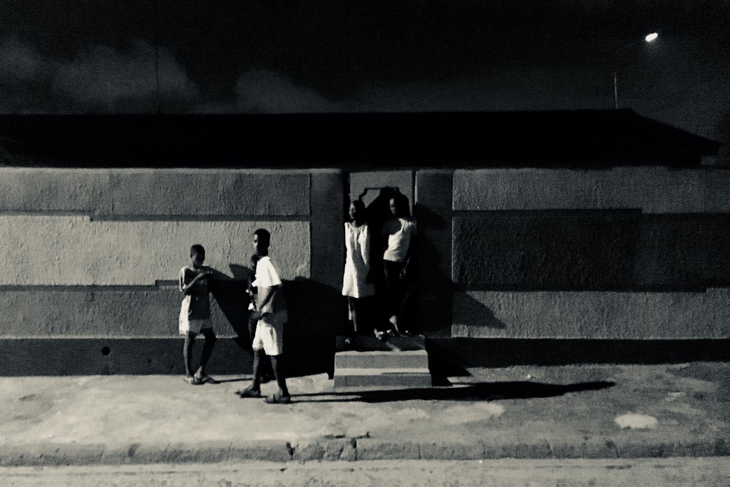 Abidjan street - a b&w night by vincent24