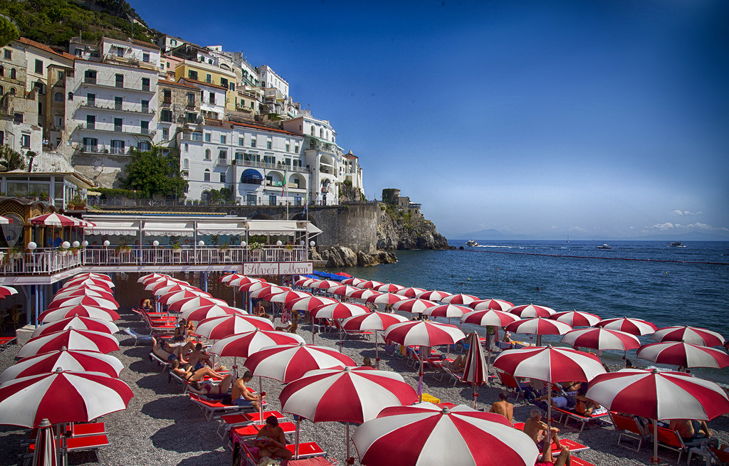Amalfi Beach Umbrellas by pdulis