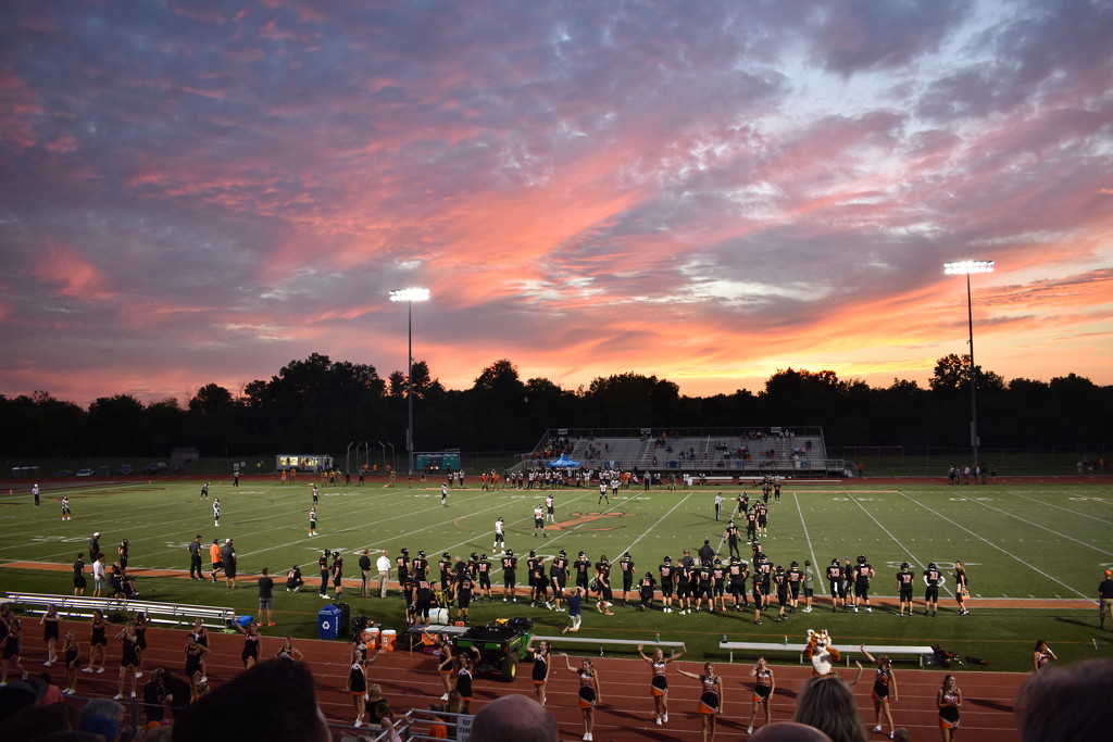 Friday Night Lights Facing the Glorious Sunset by alophoto