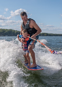 20th Sep 2018 - My son and grandson wake surfing