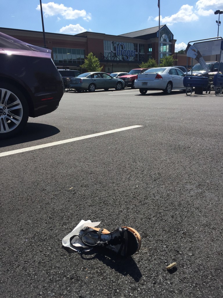 Shoe in the Kroger parking lot by margonaut