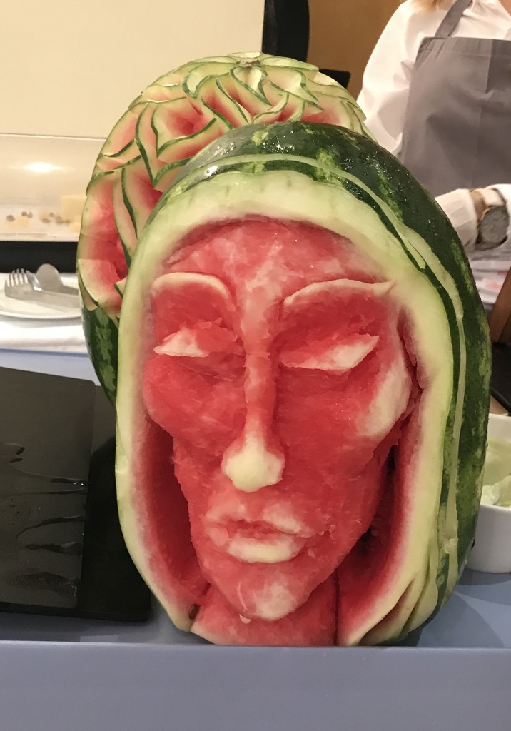 “I carved a watermelon 🤭“ by elainepenney