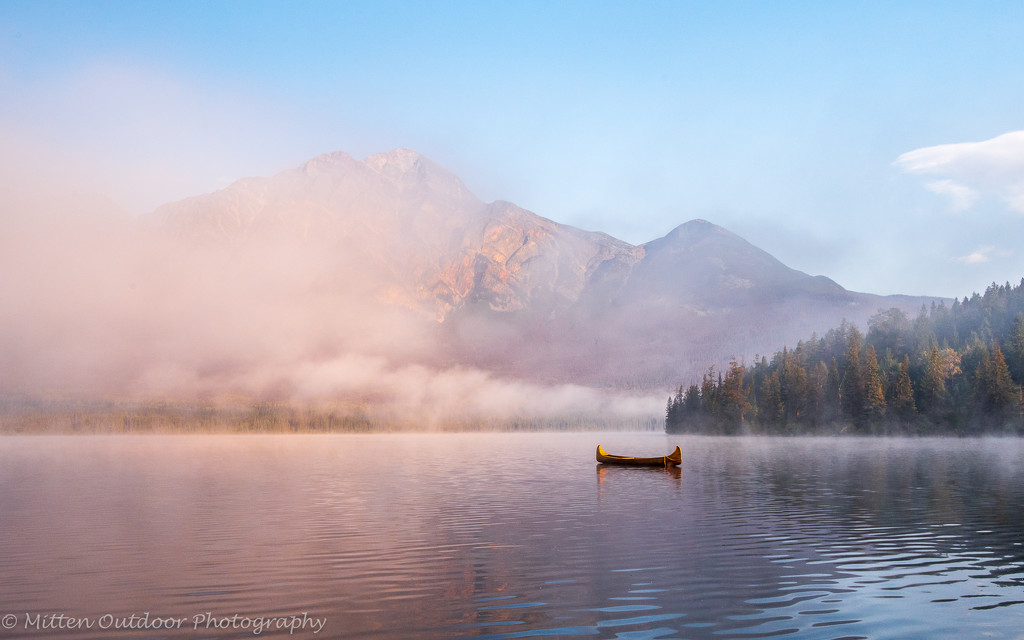 Early Morning on Pyramid Lake_Jasper Alberta CA by dridsdale