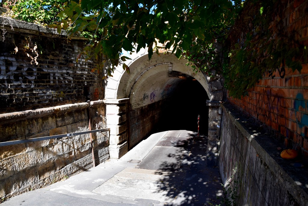 Tunnel under the railway rails by kork