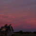Moon and Backlit Sunset by kareenking