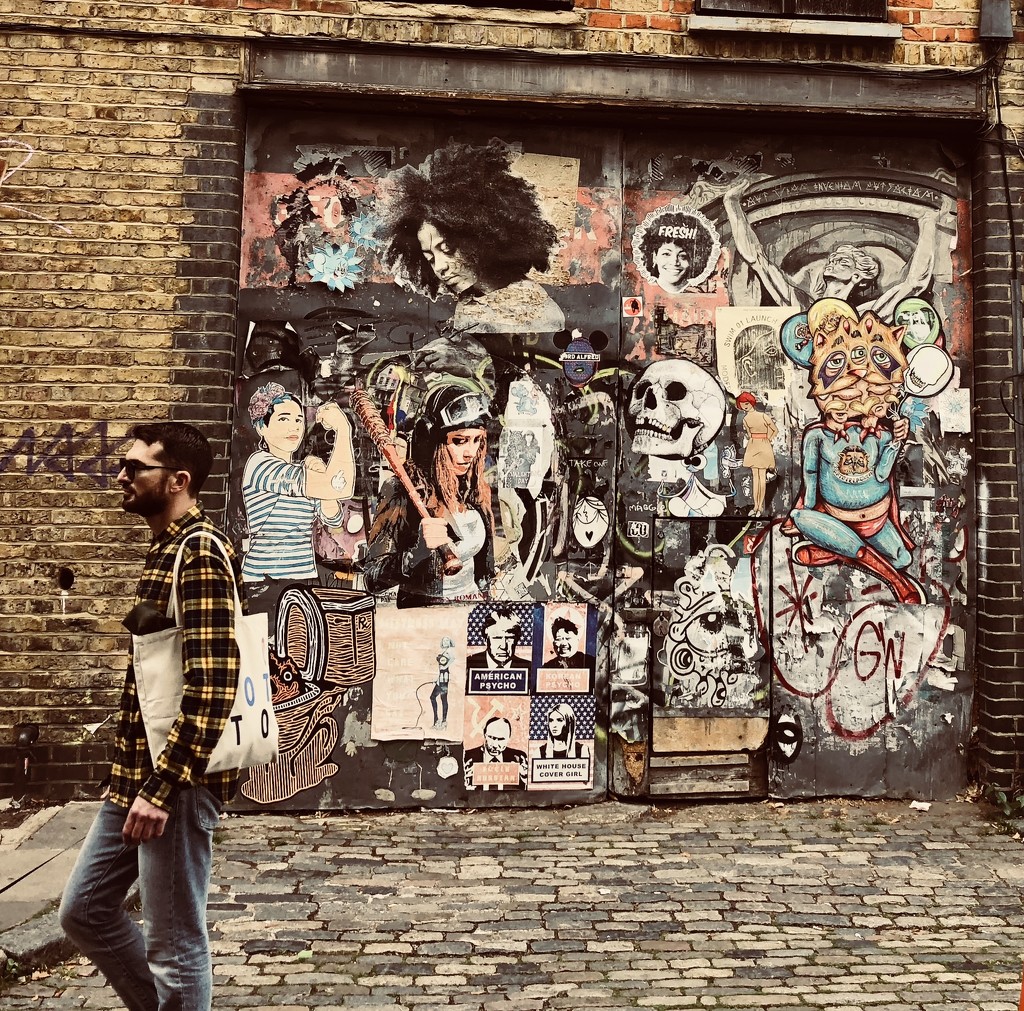 East London street art and a local  by brigette