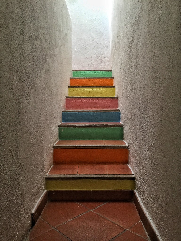 Rainbow stairs.  by cocobella