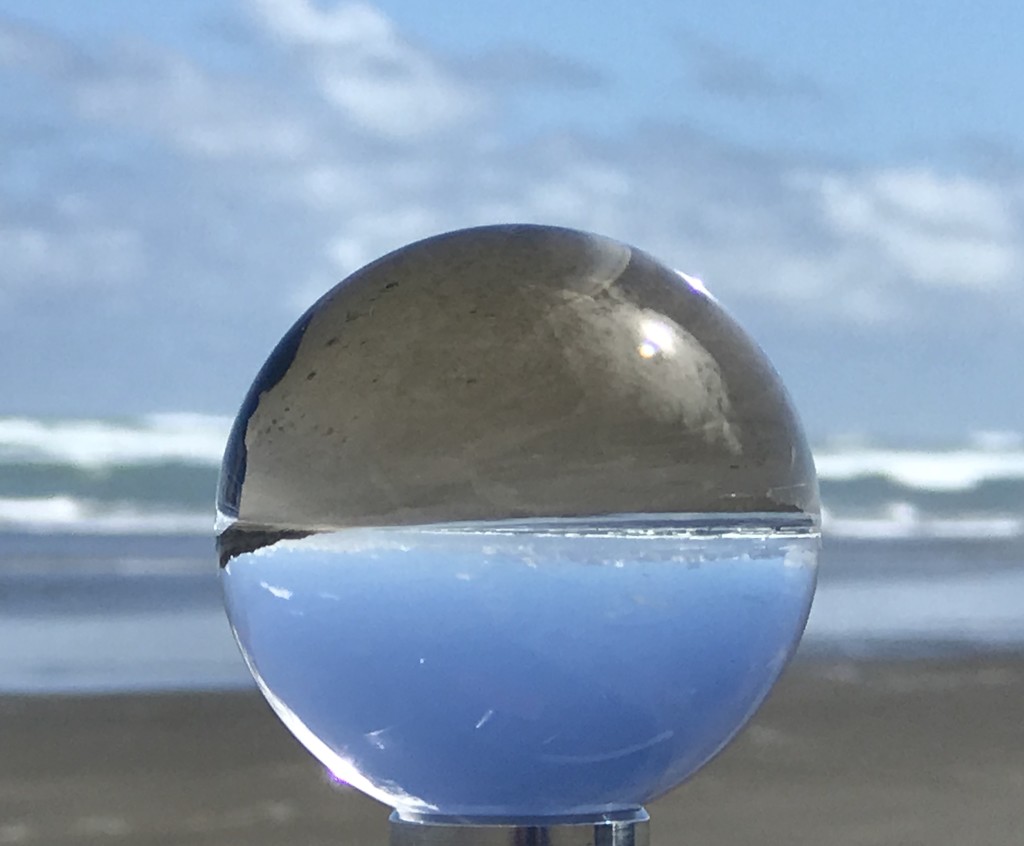 Playing around with my lensball 90 mile beach by Dawn