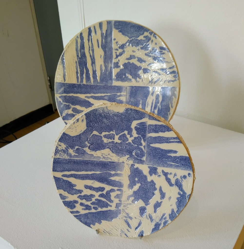 My linoprinted ceramics by cpw