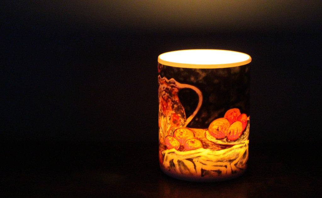 Halloween candle by mittens
