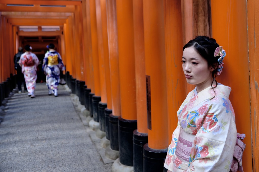Kimono in the fushimi by vincent24