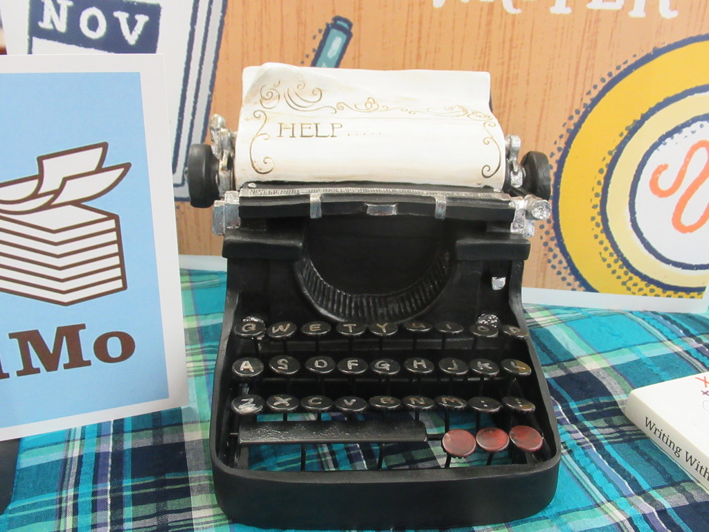 A typewriter display at the library by bruni