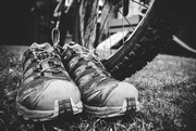 4th Nov 2018 - Soggy shoes and muddy bike
