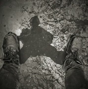 13th Oct 2018 - puddle selfie with boots on