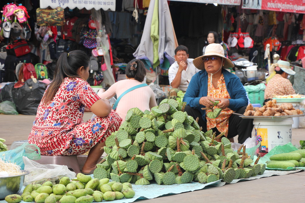 Market in Stung Treng by jamibann