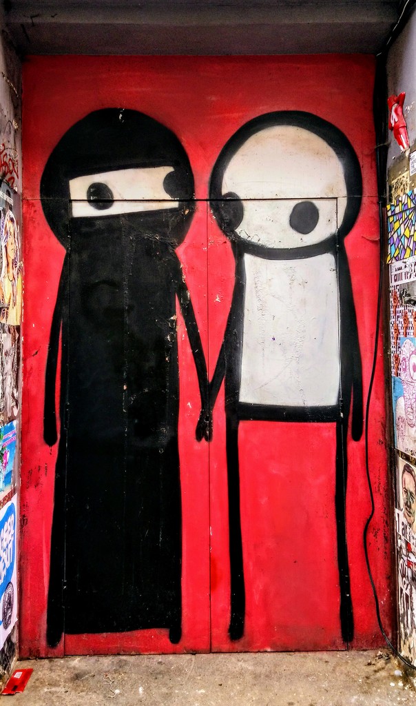 A Couple Hold Hands in the Street by Stik by boxplayer