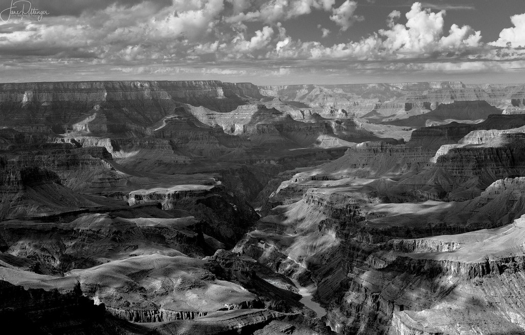 Clouds Making Shadow Patterns B and W  by jgpittenger