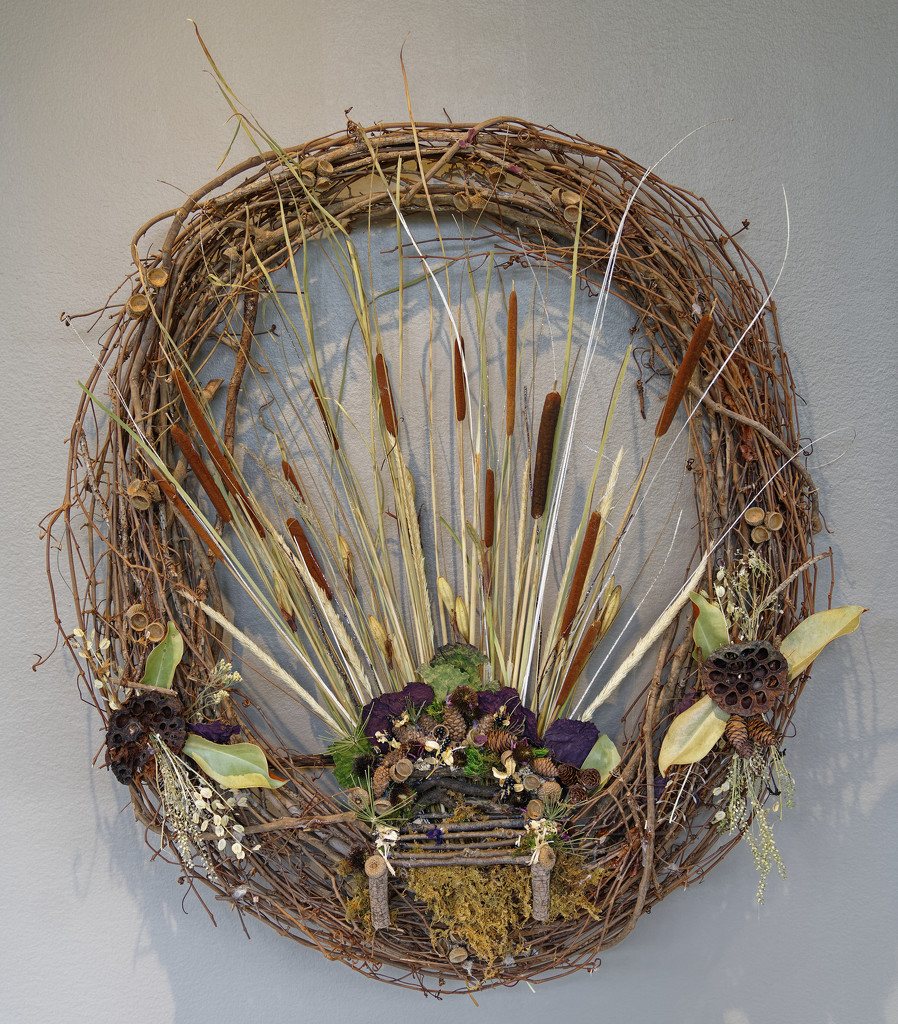 cattail wreath by rminer
