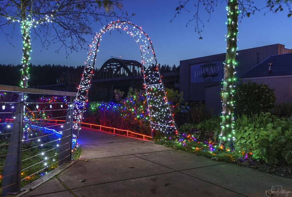 Bridge Framed At Christmas by jgpittenger