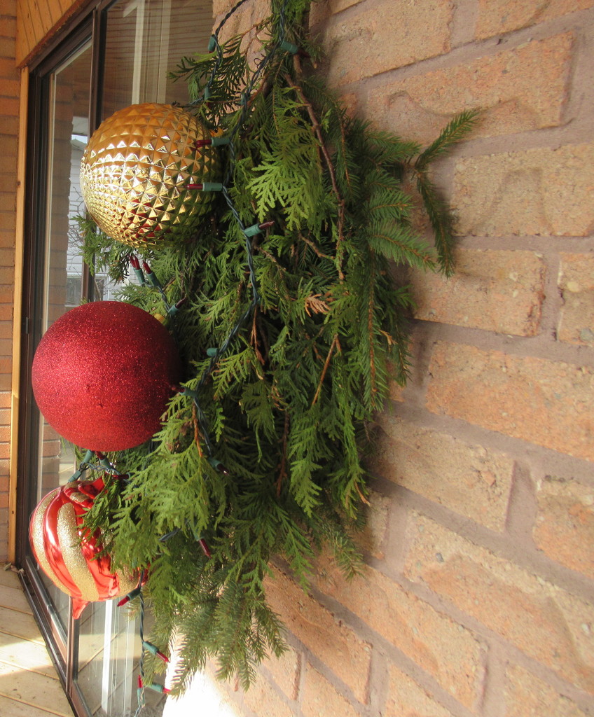 Three big baubles and some greens by bruni