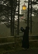 10th Dec 2018 - Lighthouse and praying monk