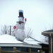 Snowman looking out for Santa Claus by bruni