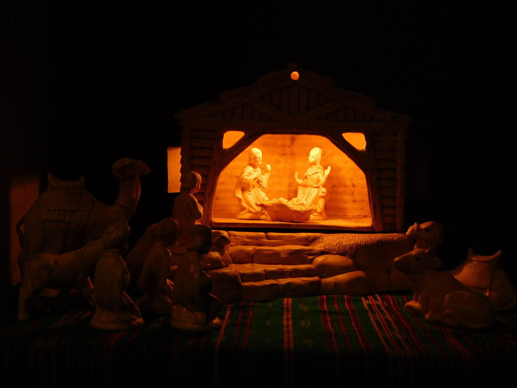 Backlit Nativity Scene by 365anne