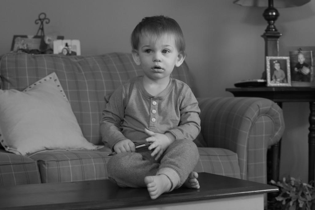 Grandson in B&W... by thewatersphotos