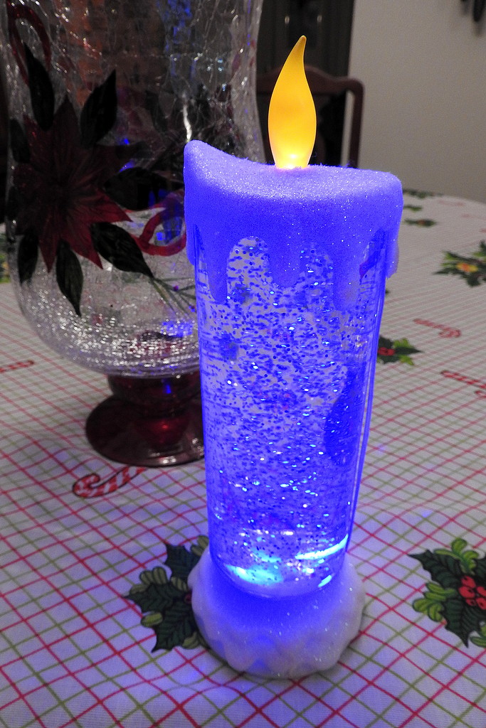 Glitter Candle Tablescape by homeschoolmom