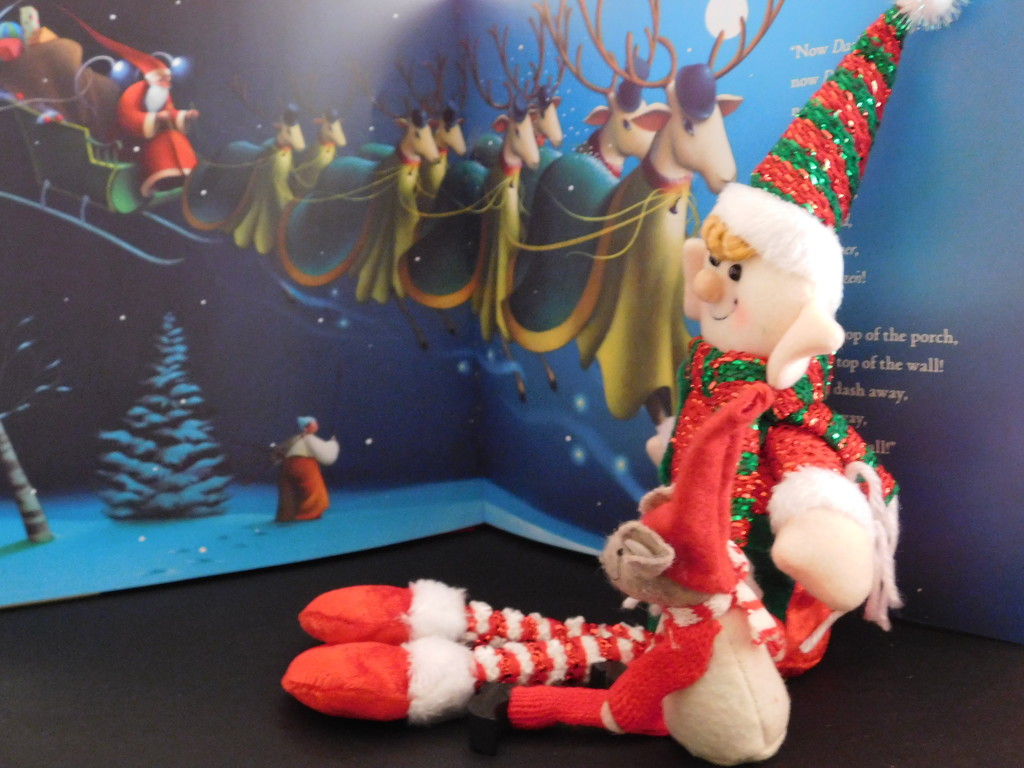 "Twas the Night Before Christmas..." Elfie and friend enjoying the classic story by 365anne