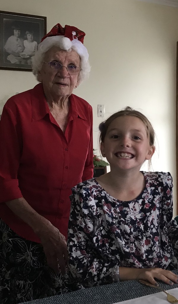 My mum Lelia with her great grand daughter , Lelia ,her name sake , she is my granddaughter  by Dawn