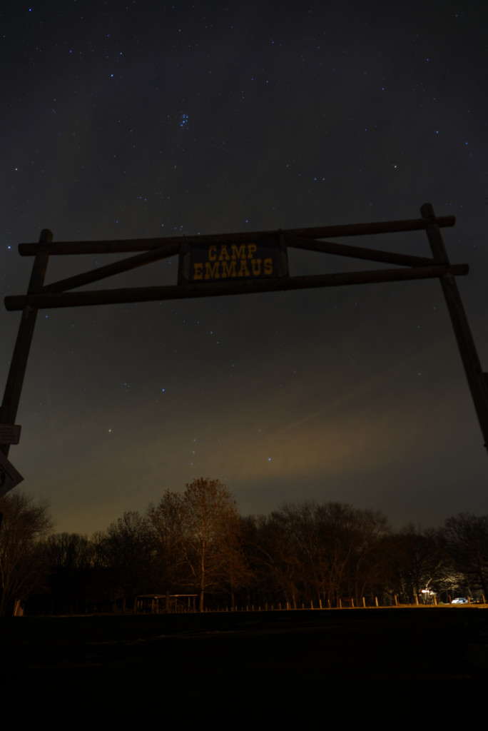 camp entrance at night by rminer