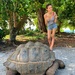 Alix and the giant turtle.  by cocobella
