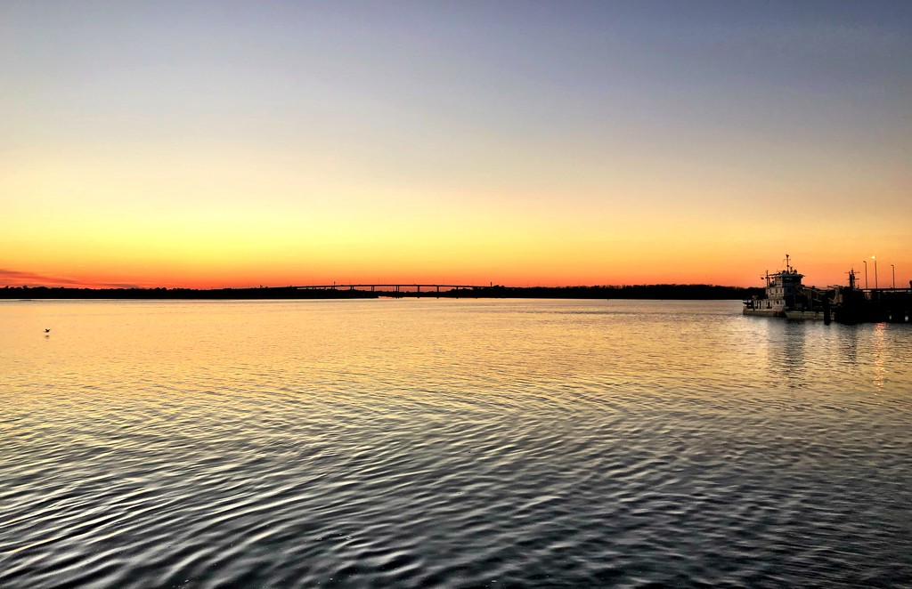 Sunset, Ashley River st Charleston Harbor by congaree