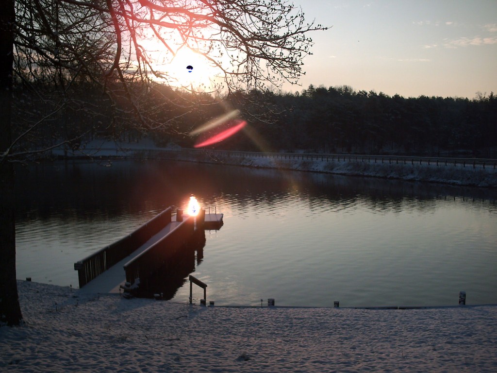 Sun shining on lake 2-13-10 by sfeldphotos